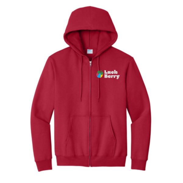 Luck-Berry Zip-Up  Hoodie