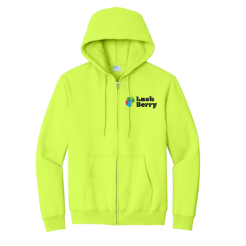 Luck-Berry Zip-Up  Hoodie (Double Print)